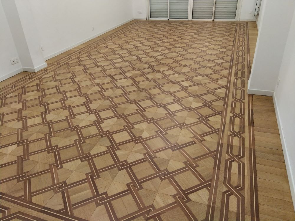 photo d'un chantier rénovation d'un parquet